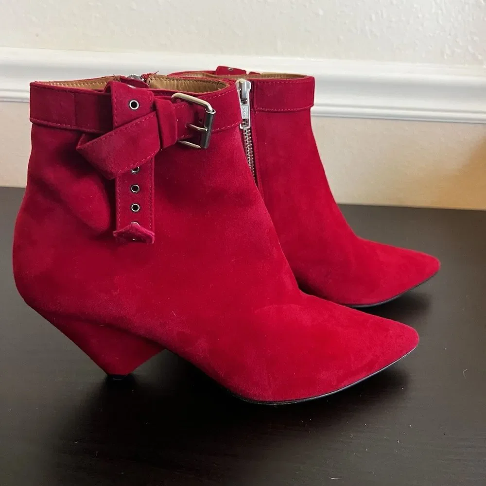 IRO LINAC Ankle Boots In Red Womens Size‎ Eu 39 / US 8 - 8.5 New In Box